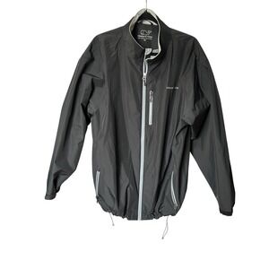 Vineyard Vines Mens XL Full Zip Lightweight Jacket Black Logo Rain Resistant